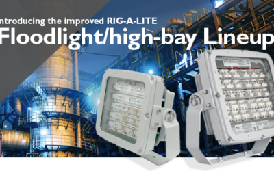 Brighter and more efficient: get to know the improved line of RIG-A-LITE floodlight/high-bay products.